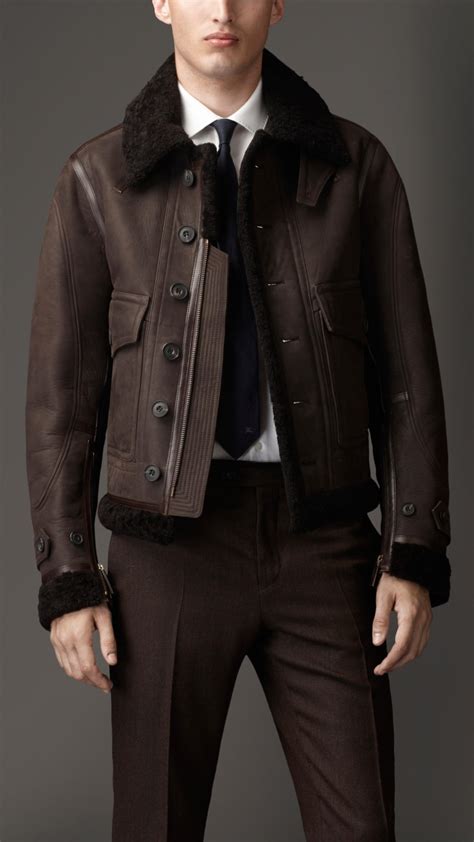 burberry shearling aviator coat|Burberry aviator jacket.